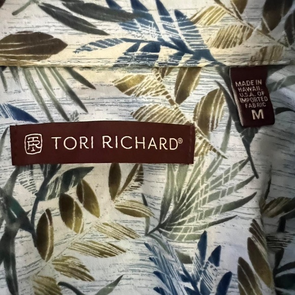 Tori Richard green floral button up shirt - Picture 3 of 3